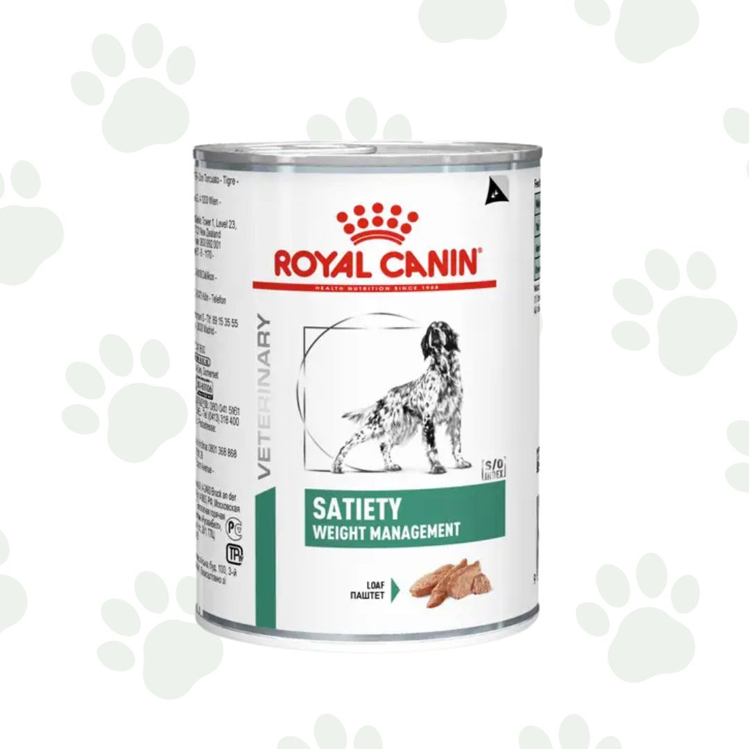 Lattina di cibo umido per cani Royal Canin  Satiety Weight Management 400g.