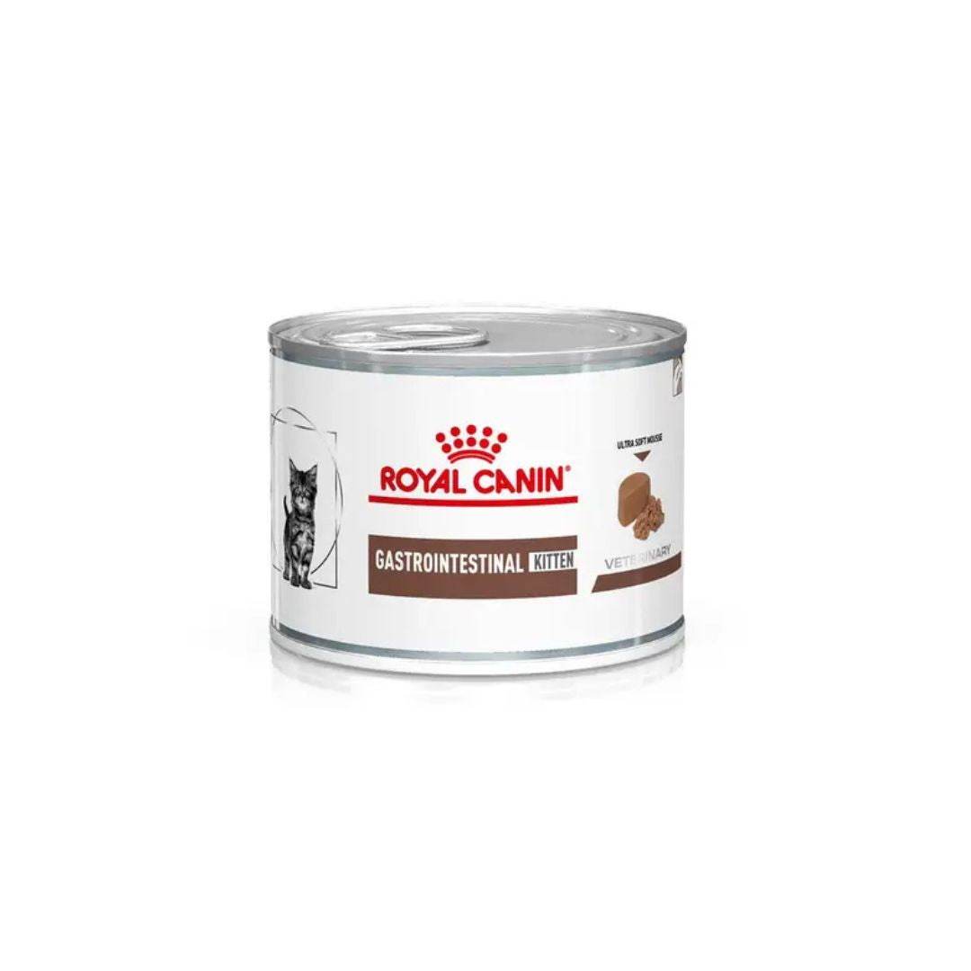 Scatoletta Royal Canin Veterinary Gastrointestinal Kitten per gattini, alimento umido in mousse