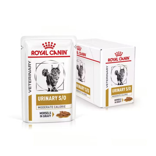 Multipack Royal Canin Veterinary Urinary S/O Moderate Calorie per gatti in salsa, bustina e confezione da 12