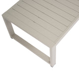 Piano a doghe del tavolino Vision in alluminio crema