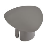 Tavolino basso Nora color taupe con piano sagomato