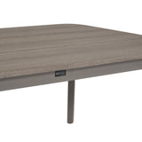 Tavolino basso del salotto Palmer con struttura in alluminio e piano polywood taupe