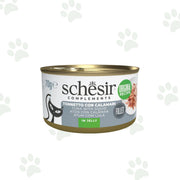 Lattina Schesir di alimento umido per gatti con filetti di tonno e calamari in gelatina 70g.