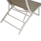 Kos - Sdraio pieghevole in alluminio bianco