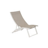 Kos - Sdraio pieghevole in alluminio bianco