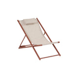 Milos - Sdraio pieghevole metallo color terracotta
