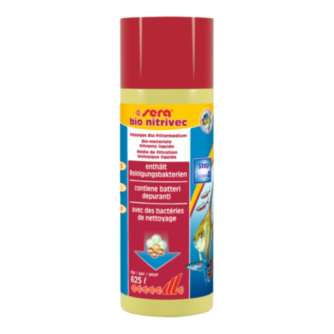 Bio-materiale filtrante liquido con batteri Sera Bio Nitrivec.