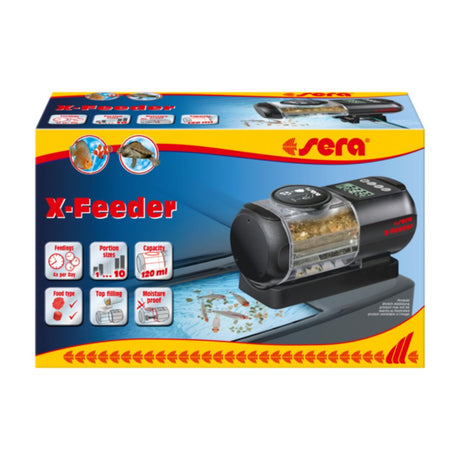 Confezione della mangiatoia automatica per acquari Sera X-Feeder.