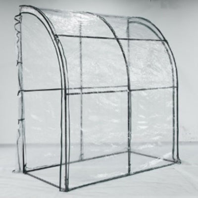 Serra da giardino 100x200x215 cm in pvc trasparente anti-UV, con cerniera e montaggio rapido.