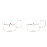 Simple Day – Set 2 tazze colazione 480 ml con scritte