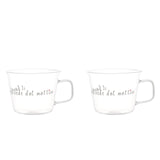 Simple Day – Set 2 tazze colazione 480 ml con scritte