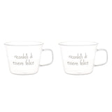 Simple Day – Set 2 tazze colazione 480 ml con scritte