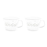 Simple Day – Set 2 tazze colazione 480 ml con scritte