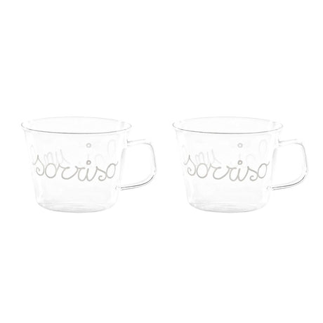 Simple Day – Set 2 tazze colazione 480 ml con scritte