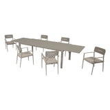 Gemini - Set pranzo da giardino allungabile champagne