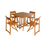 Set da giardino tavolo pieghevole con 4 sedie