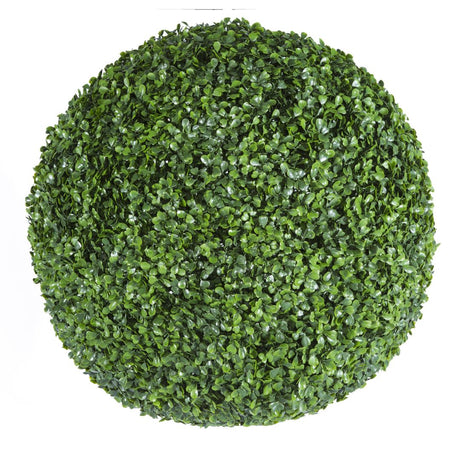 Sfera di bosso sintetico verde.