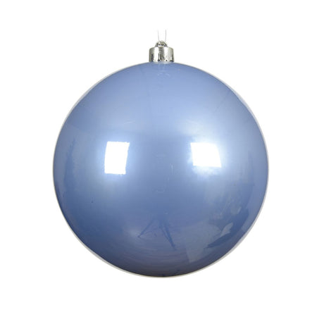 Sfera natalizia in plastica con diametro di 20 cm colore azzurro.