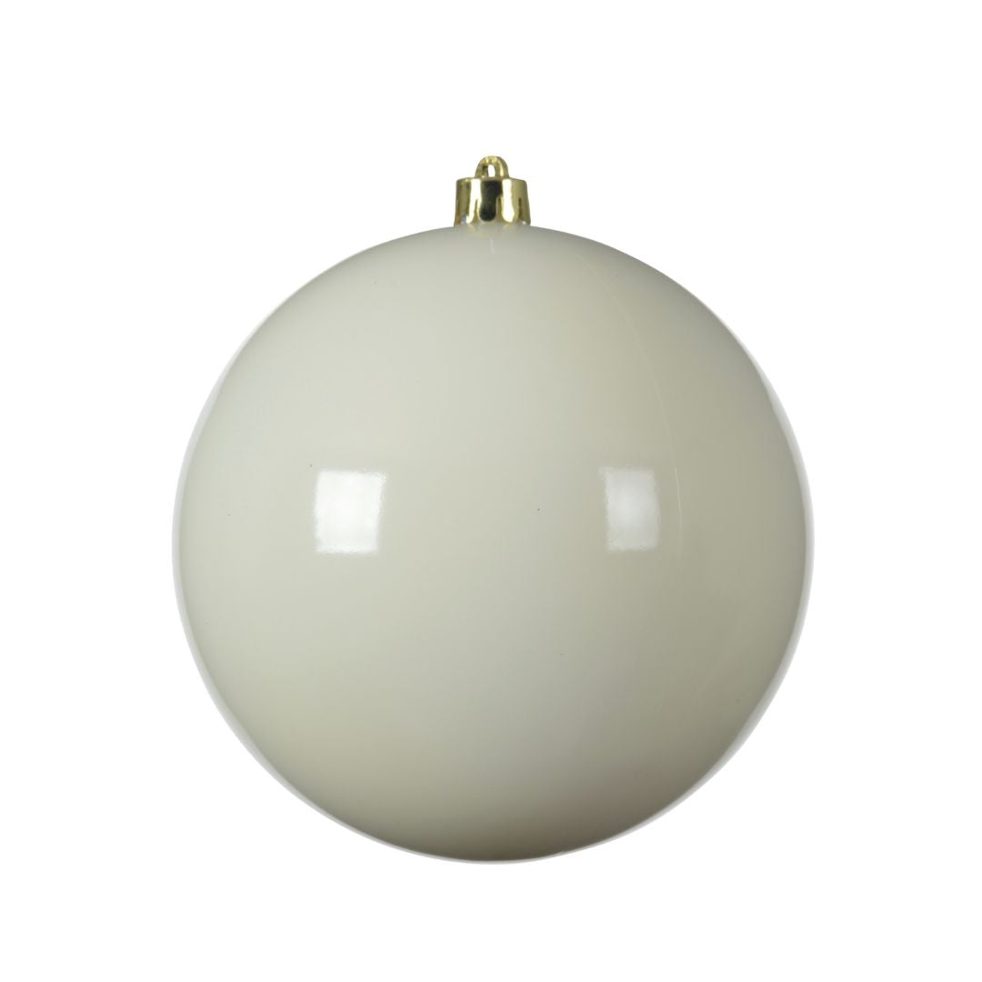 Sfera natalizia in plastica con diametro di 20 cm colore bianco.