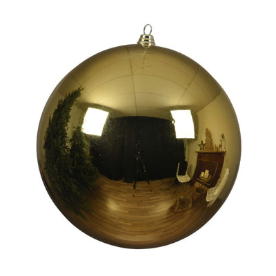 Sfera natalizia in plastica con diametro di 20 cm colore oro.