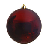 Sfera natalizia in plastica con diametro di 20 cm colore rosso sangue d'oca.