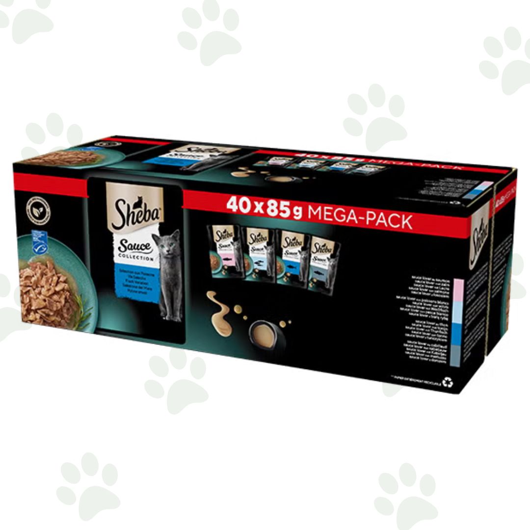 Multipack 40x85g Sheba - Selezione del mare in salsa.