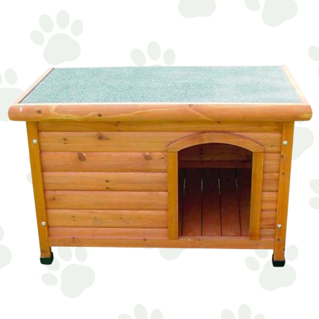 Cuccia da esterno per cani in legno 115x82x78 cm.