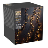 Confezione di luci natalizie a LED bianco caldo da 20 metri, modello Microcluster 1410 LED Static.