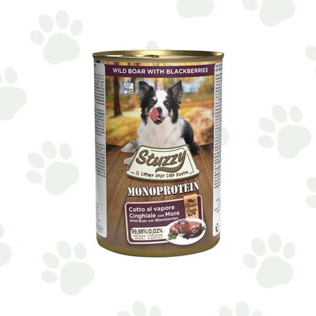 Lattina di cubo umido per cani da 400 gr Stuzzy monoproteico cinghiale.