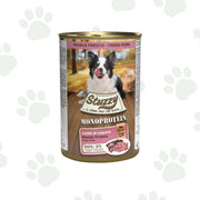 Lattina di cubo umido per cani da 400 gr Stuzzy monoproteico maiale.