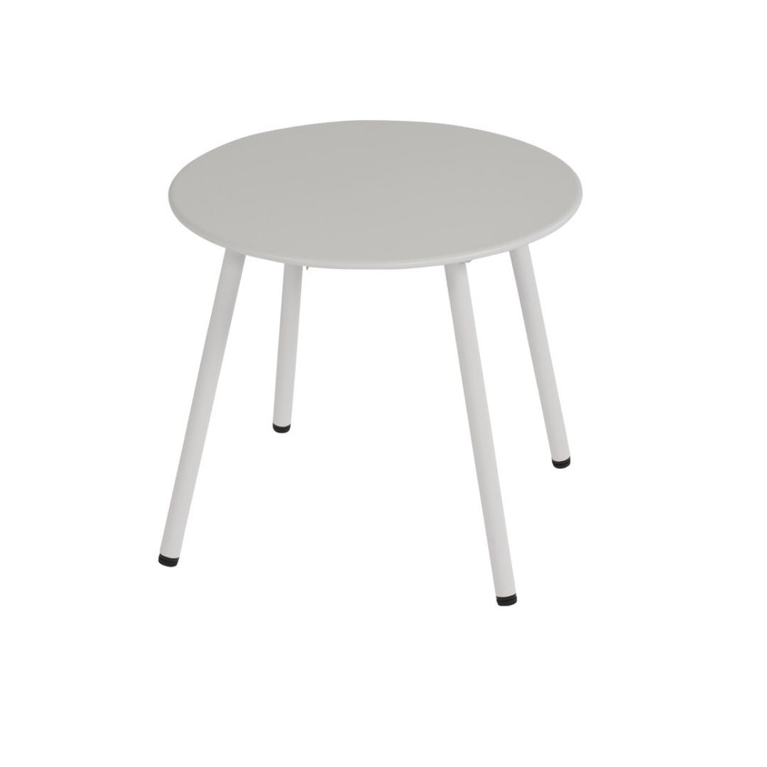 Tavolino da Esterno in Ferro Bianco Ø50 cm