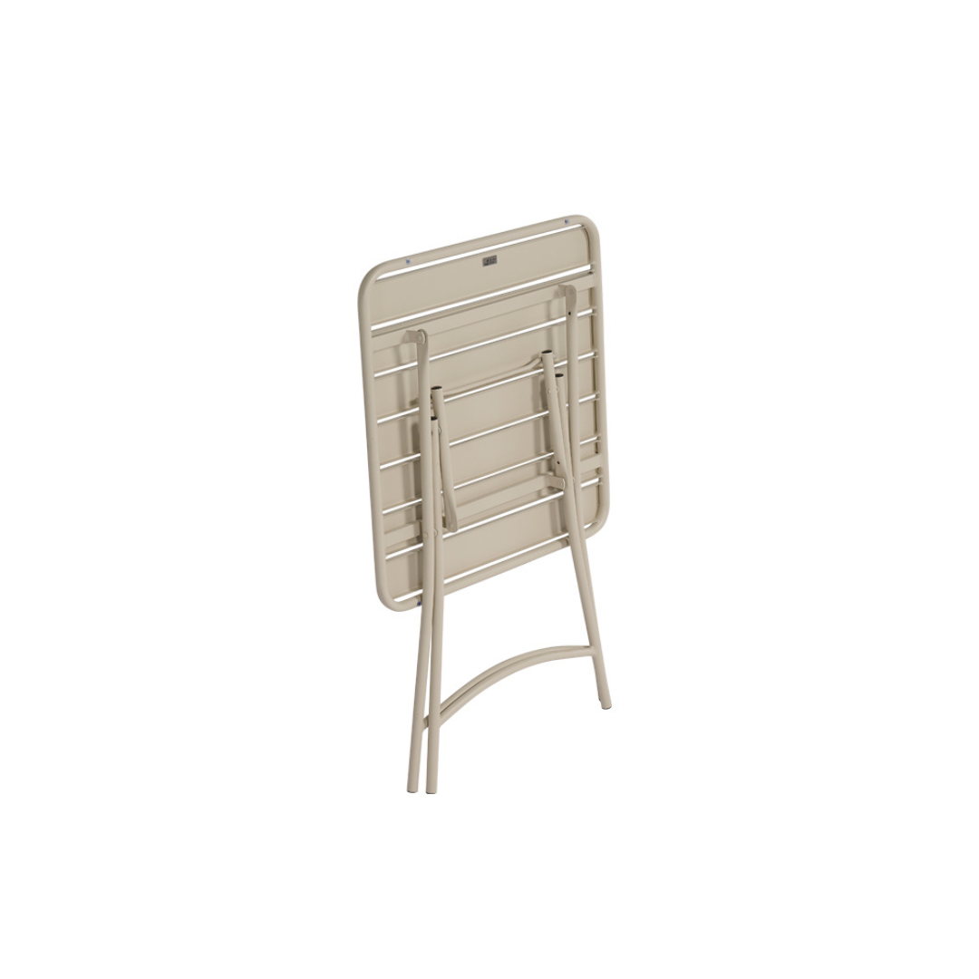 Easy - Set da balcone in ferro color sabbia e tavolo quadrato