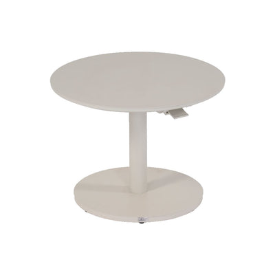 tavolino rotondo alluminio crema 