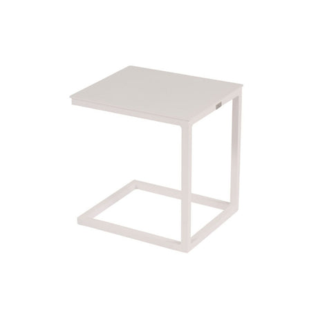 Tavolino da Giardino Kim in Alluminio Bianco