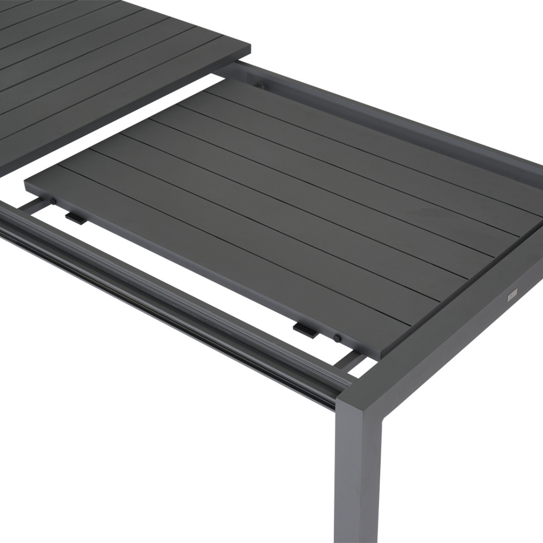 Pratic - Set pranzo da giardino 8/12 posti alluminio antracite