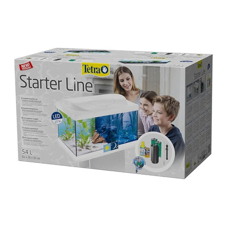 Acquario Tetra Starter Line da 54 litri colore bianco.