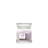 Candela Yankee Candle Dried Lavender & Oak piccola in giara di vetro.