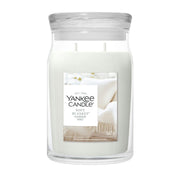 Candela Yankee Candle Soft Blanket grande in giara di vetro.