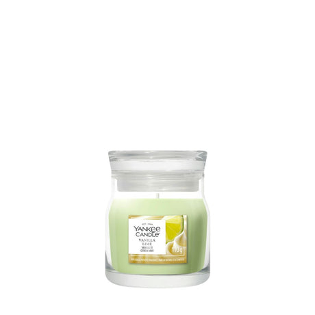 Candela Yankee Candle Vanilla Lime piccola in giara di vetro.