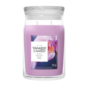 Candela Yankee Candle Wild Orchid grande in giara di vetro.