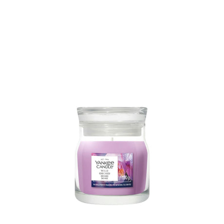 Candela Yankee Candle Wild Orchid piccola in giara di vetro.