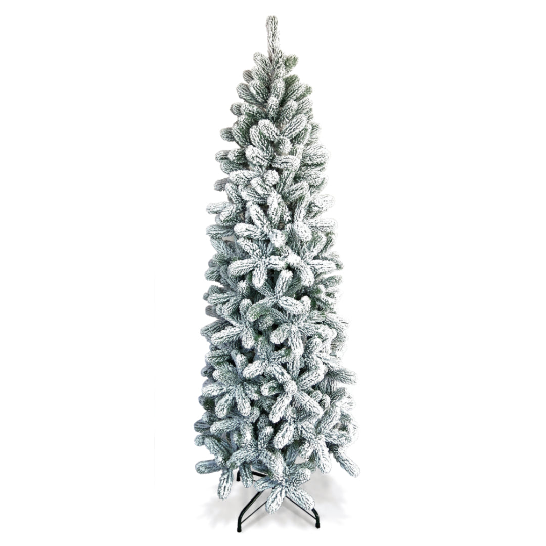 albero di Natale slim innevato royal