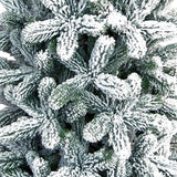 Dettaglio dell'albero di Natale slim innevato Royal