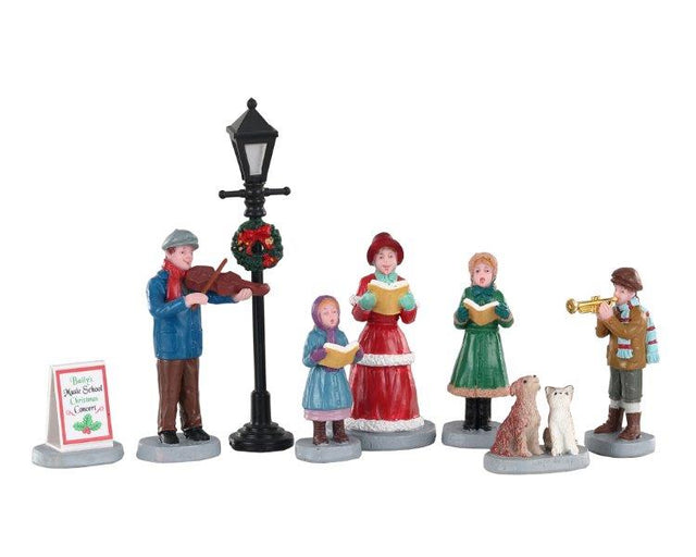Baily's Music School Carolers 02949 - set di 8 personaggi Lemax raffiguranti cantori natalizi