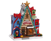Nancy's Christmas Boutique 05696 - Negozio natalizio Lemax illuminato e decorato