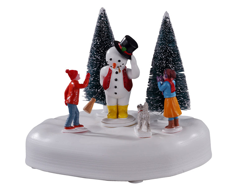 Frosty Says "Hi!" 14835 - Pupazzo di neve Lemax che saluta con altri personaggi