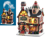 Christmas Supply Loft 15741 - Casetta Lemax illuminata con effetto fumo che esce dal camino.