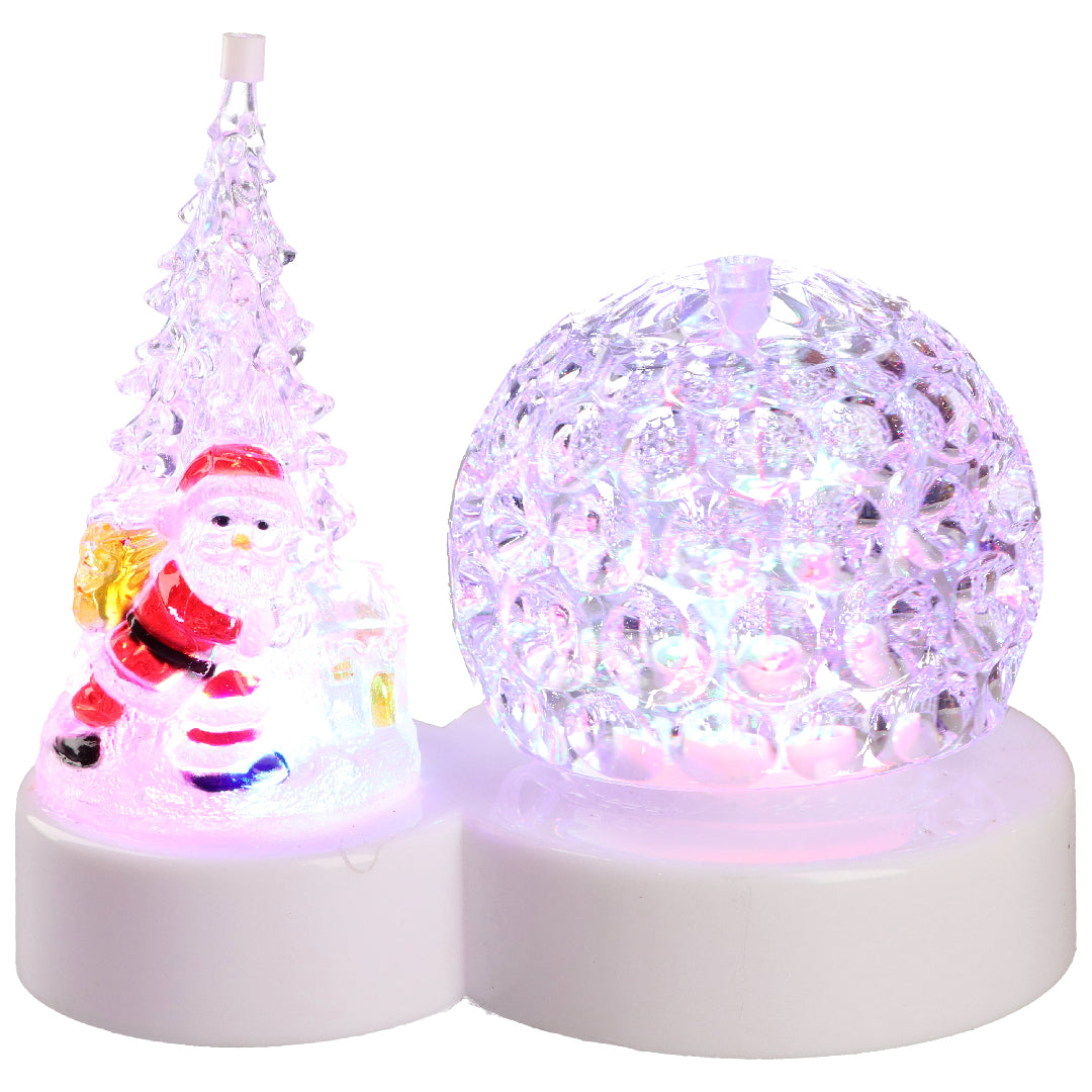 Sfera RGB con Babbo Natale - Soprammobili natalizi