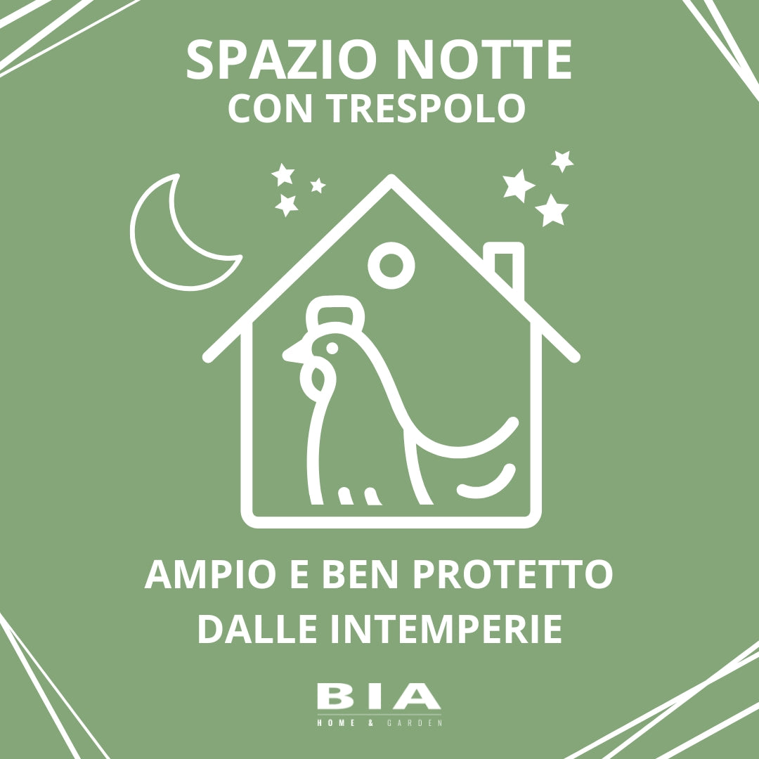 Pollaio XXL h 204 cm - Pollaio prefabbricato per 10 galline