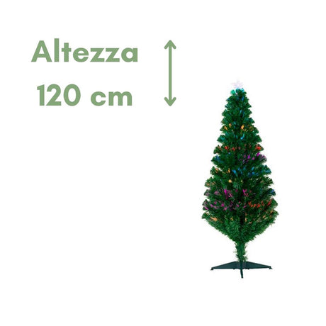 Burtley - Albero di Natale con luci fibra ottica